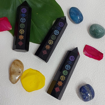 CHAKRA Black Obsidian Tower