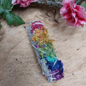 Chakra Mullein & White Sage Smudge Stick