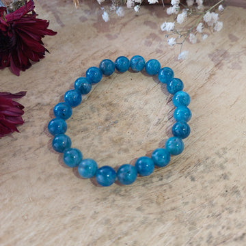 8MM Blue Apatite Bracelet