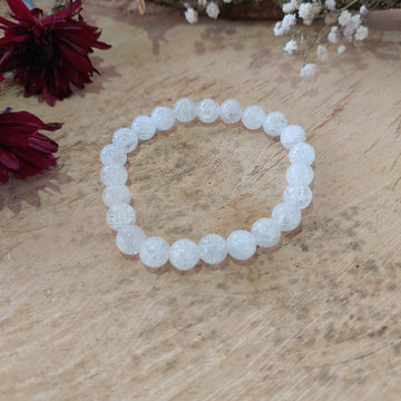 8MM Cracked Quartz Bracelet (Fire & Ice)