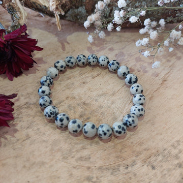 8MM Dalmation Jasper Bracelet