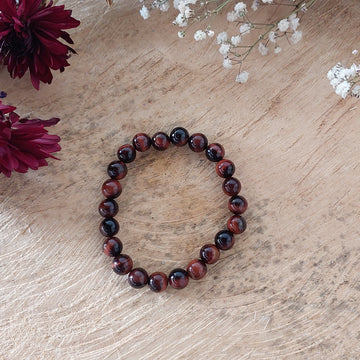8MM Red Tiger Eye Bracelet