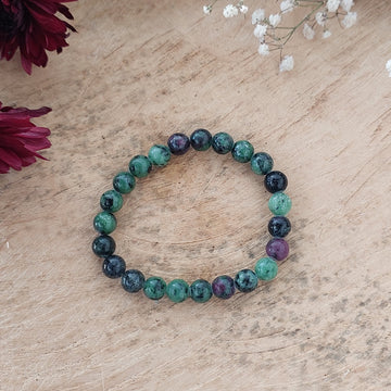 8mm Ruby Zoisite Bracelet