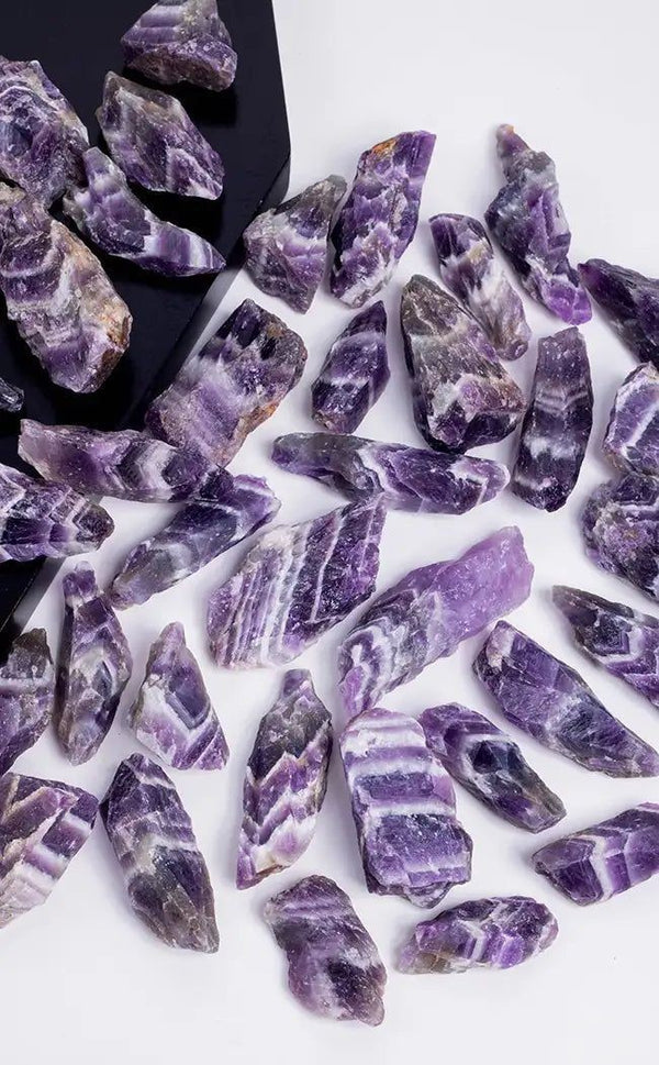 Raw Chevron Amethyst