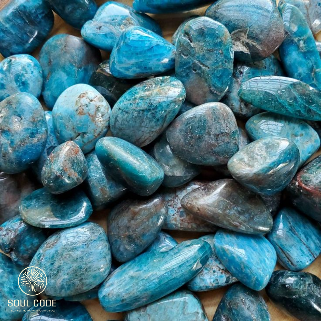 Blue Apatite Tumblestone