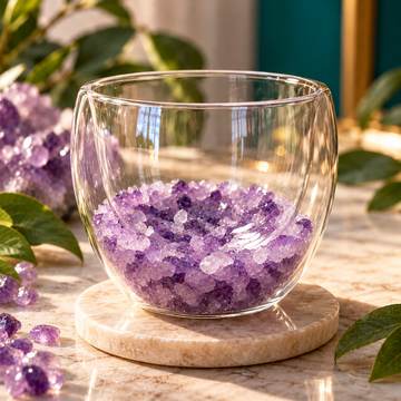 Amethyst Double Walled Glass Tumbler