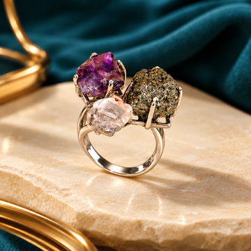 Pyrite Raw Crystal Ring