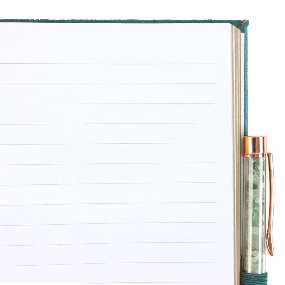 Book of Abundance with Green Aventurine Pen