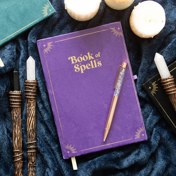 Book of Spells with Amethyst Pen