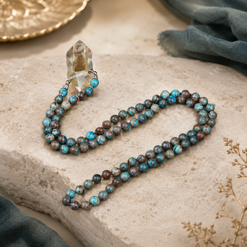 Ocean Jasper  & Citrine Point Mala