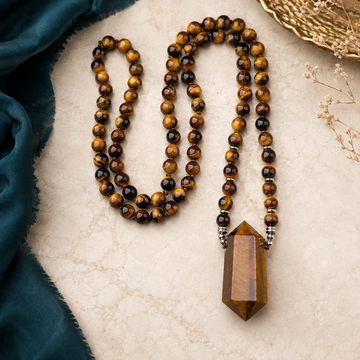 Tiger's Eye Point Mala
