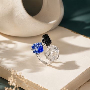 Lapiz Lazuli Raw Crystal Ring