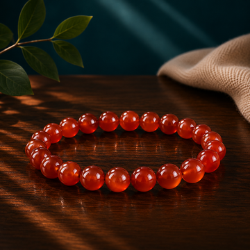 8MM Carnelian Bracelet