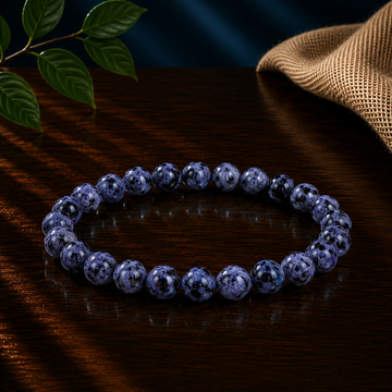 8mm Snowflake Obsidian Bracelet