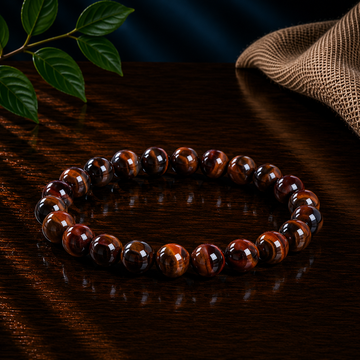8MM Red Tiger Eye Bracelet