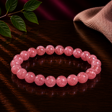 8MM Strawberry Quartz Bracelet