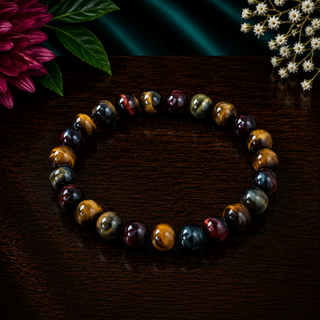 8MM Colorful Tiger Eye Bracelet