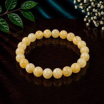 8mm Yellow Jade Bracelet