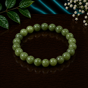 8mm Green Jade Bracelet