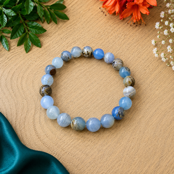 8mm Blue Calcite Bracelet