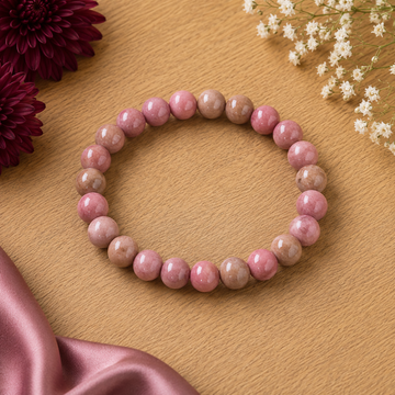 8MM Pink Rhodonite Bracelet