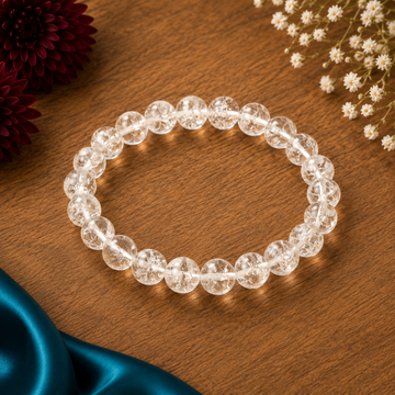 8MM Cracked Quartz Bracelet (Fire & Ice)