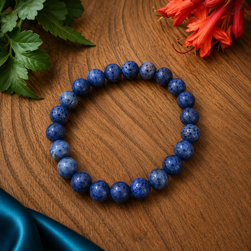 8mm Blue Coral Bracelet