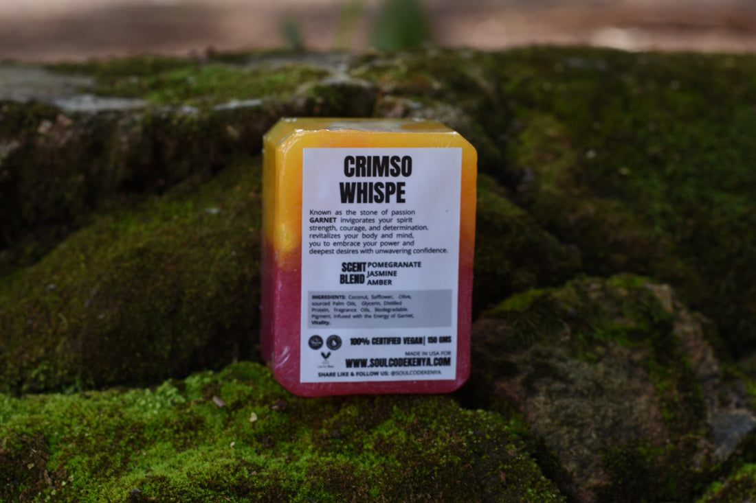 CRIMSON WHISPERS - Crystal Infused Soap
