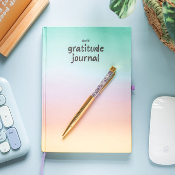 GRATITUDE JOURNAL & AMETHYST PEN