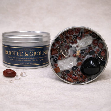 ROOTED & GROUNDED Crystal Infused Candle
