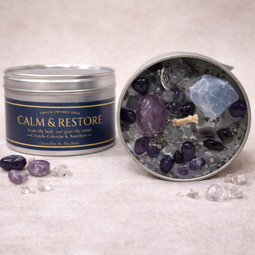 CALM & RESTORE Crystal Infused Candle