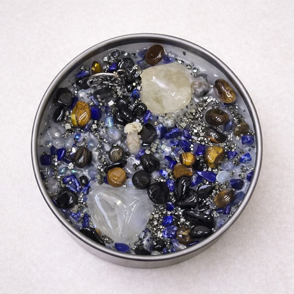 FOCUS & CLARITY Crystal Infused Candle