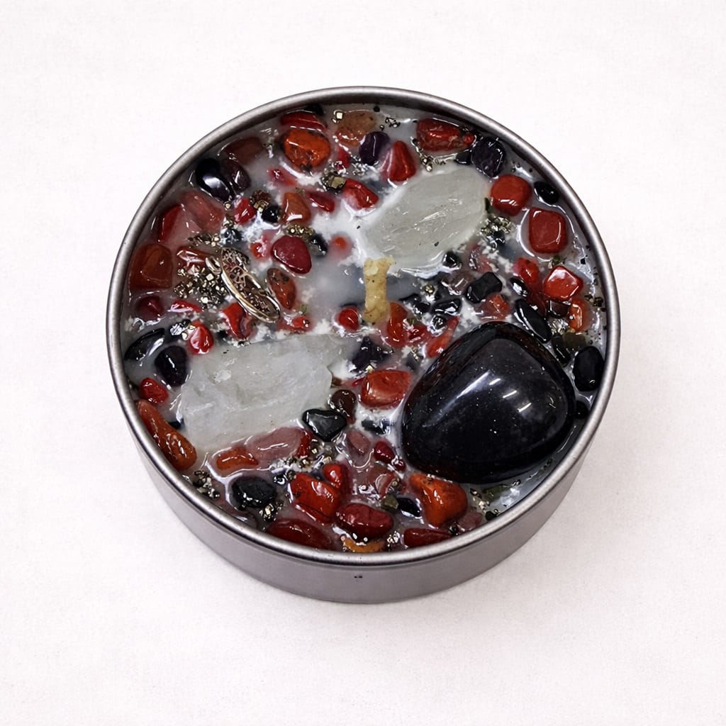 ROOTED & GROUNDED Crystal Infused Candle