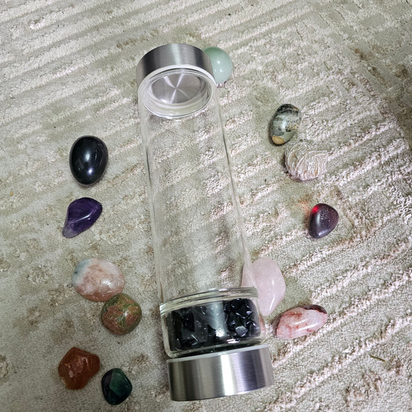 Obsidian Crystal Water Bottle