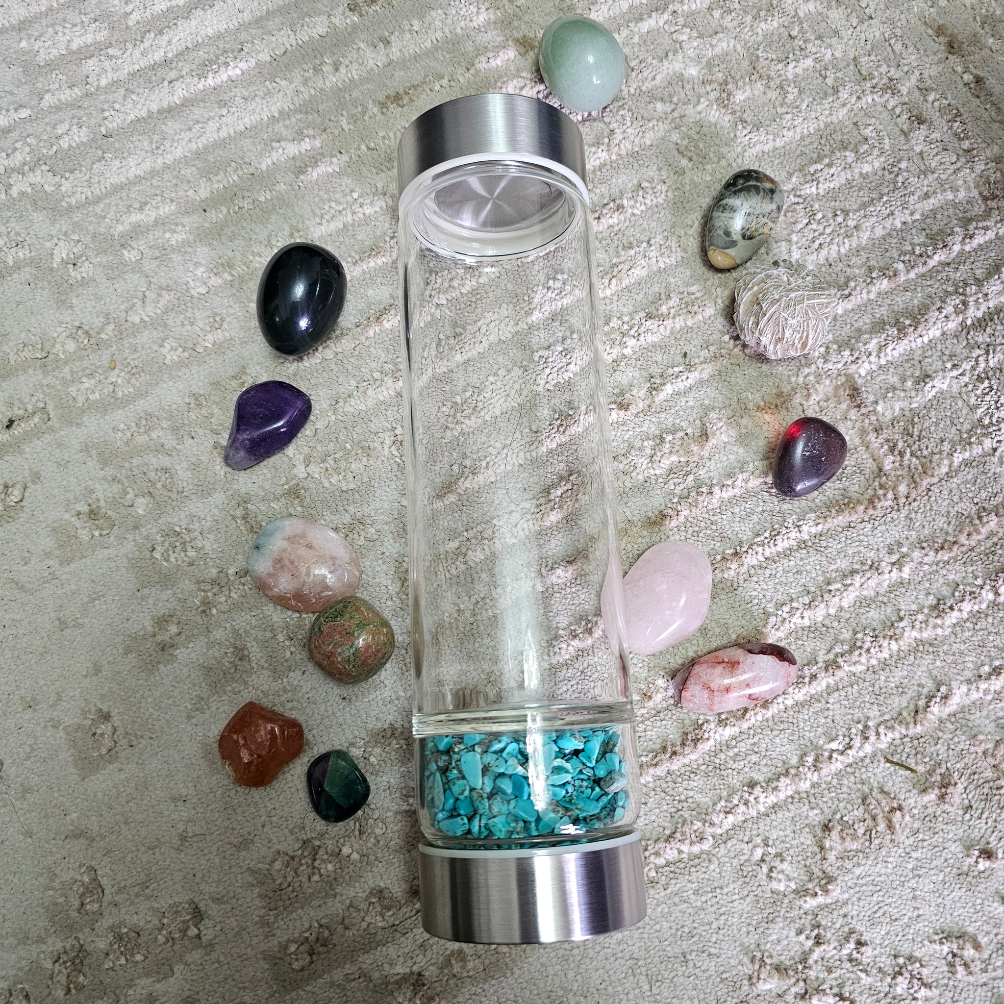 Turquoise Crystal Water Bottle