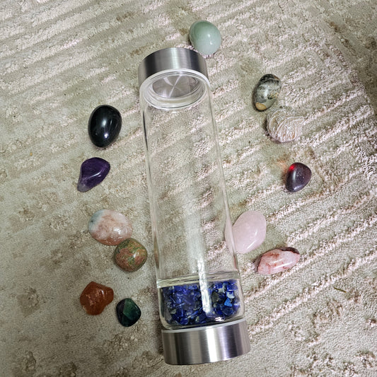 Lapiz Lazuli Crystal Water Bottle