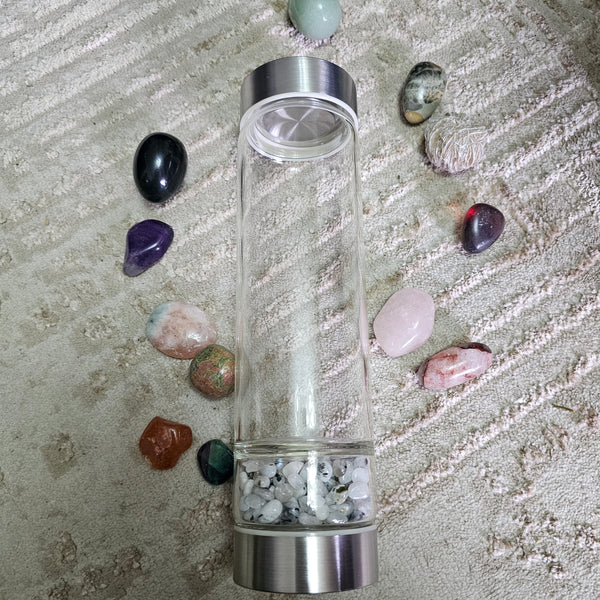 Moonstone Crystal Infused Water Bottle