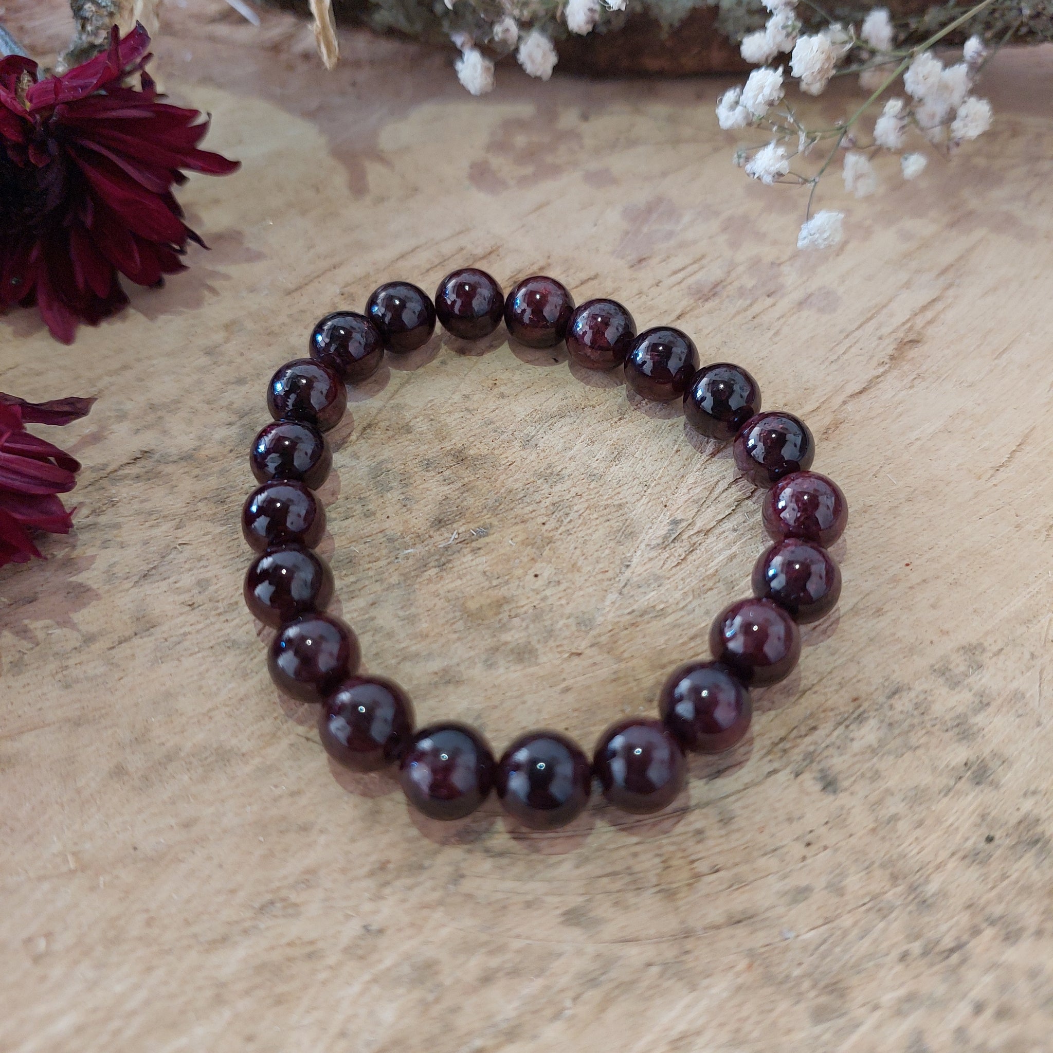 8MM Garnet Bracelet