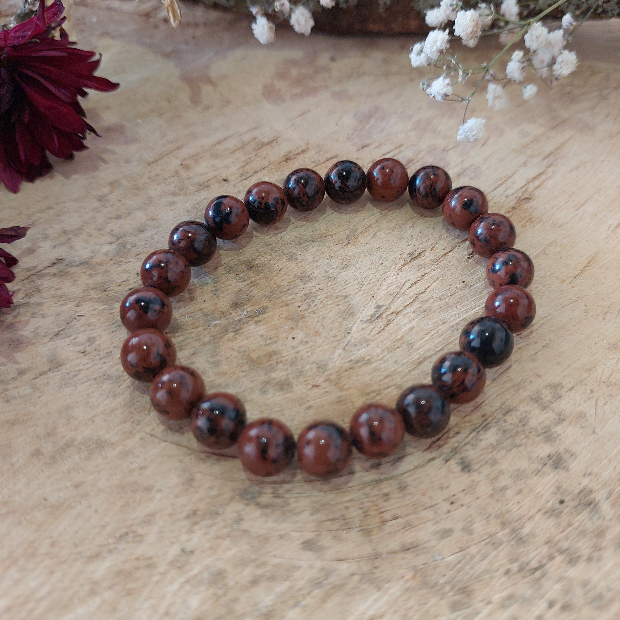 8mm Mahogany Obsidian Bracelet