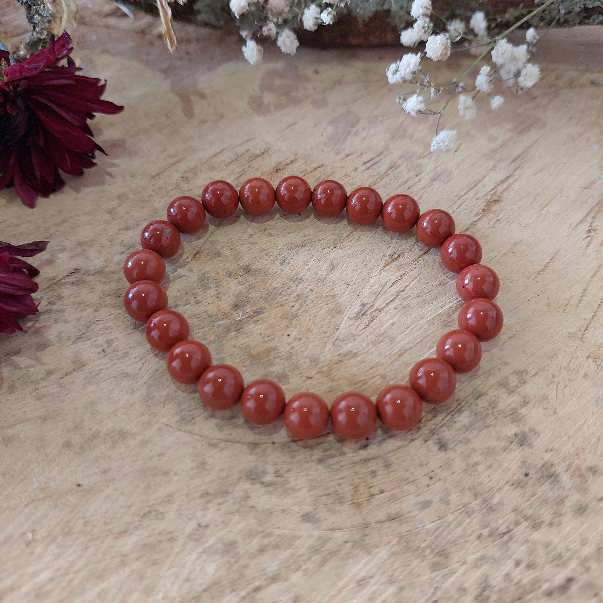 8mm Red Jasper Bracelet