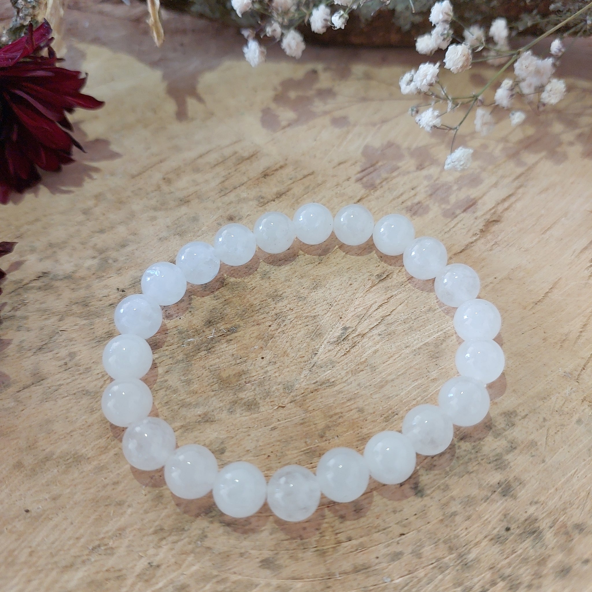 8MM Rainbow Moonstone Bracelet