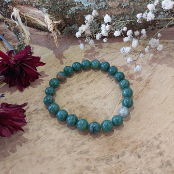 8mm Green Jade Bracelet