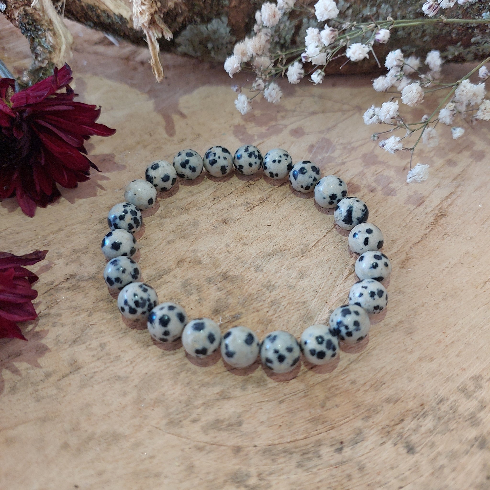 8MM Dalmation Jasper Bracelet