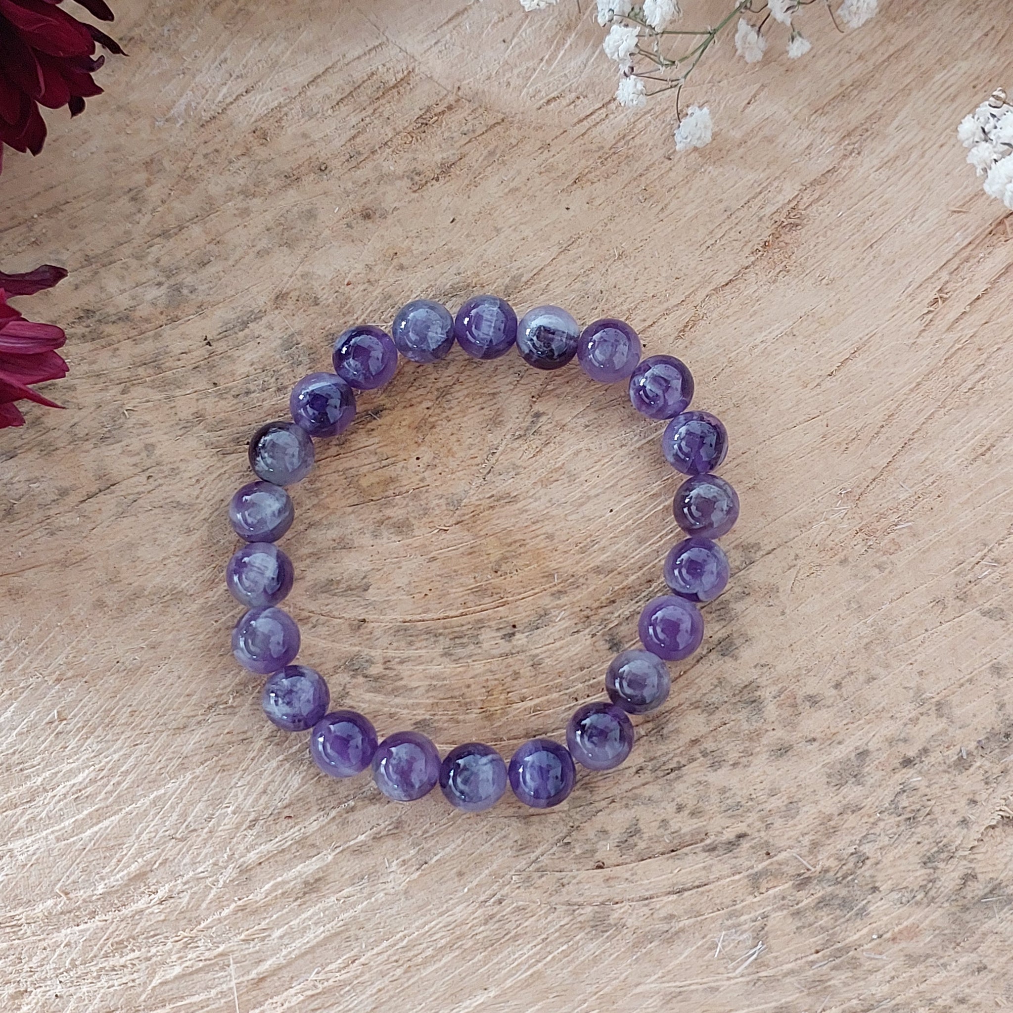 8mm Amethyst Bracelet