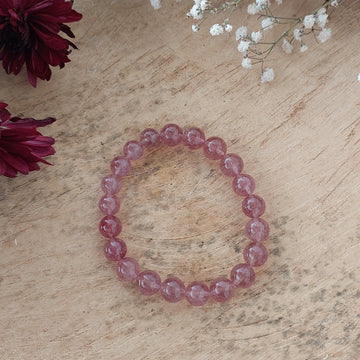 8MM Strawberry Quartz Bracelet